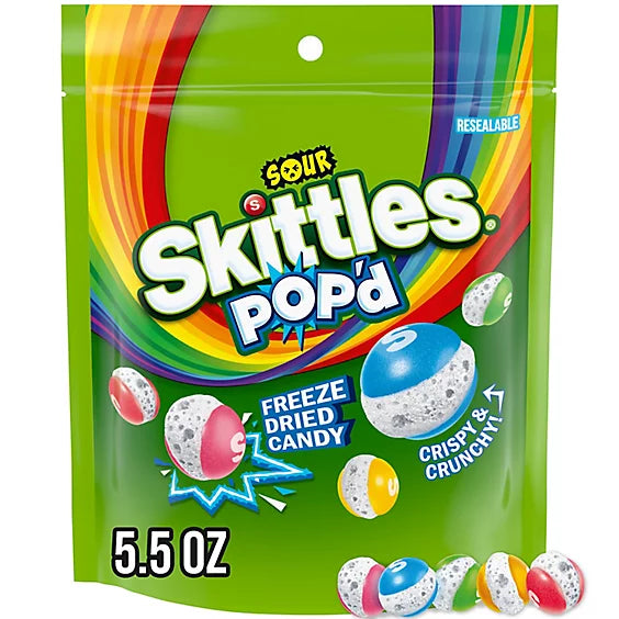 Skittles Pop’d Freeze Dried (Sour)