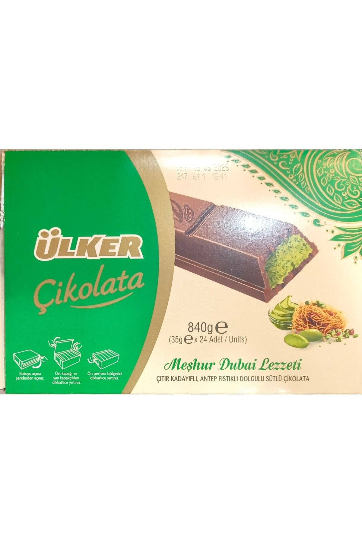 Ulker Kataifi Antep Pistachio Dubai Chocolate 35g Halal