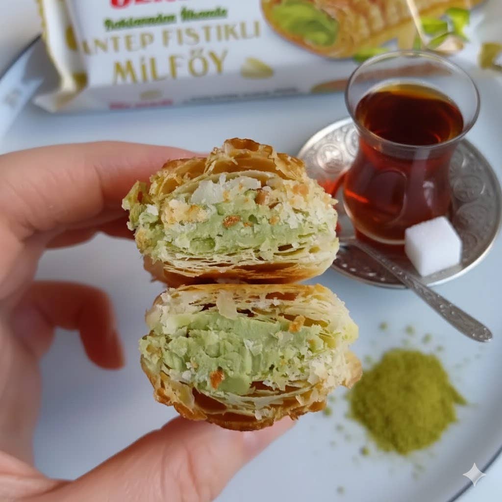 Pistachio Cream Puff Pastry Bar Ulker Kat Kat Halal