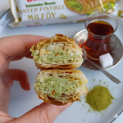 Pistachio Cream Puff Pastry Bar Ulker Kat Kat Halal