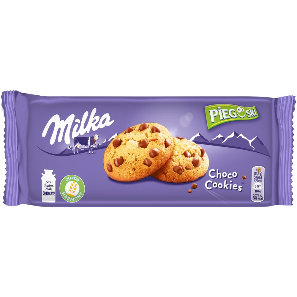 Milka Milk Chocolate Chip Cookies (135g)European