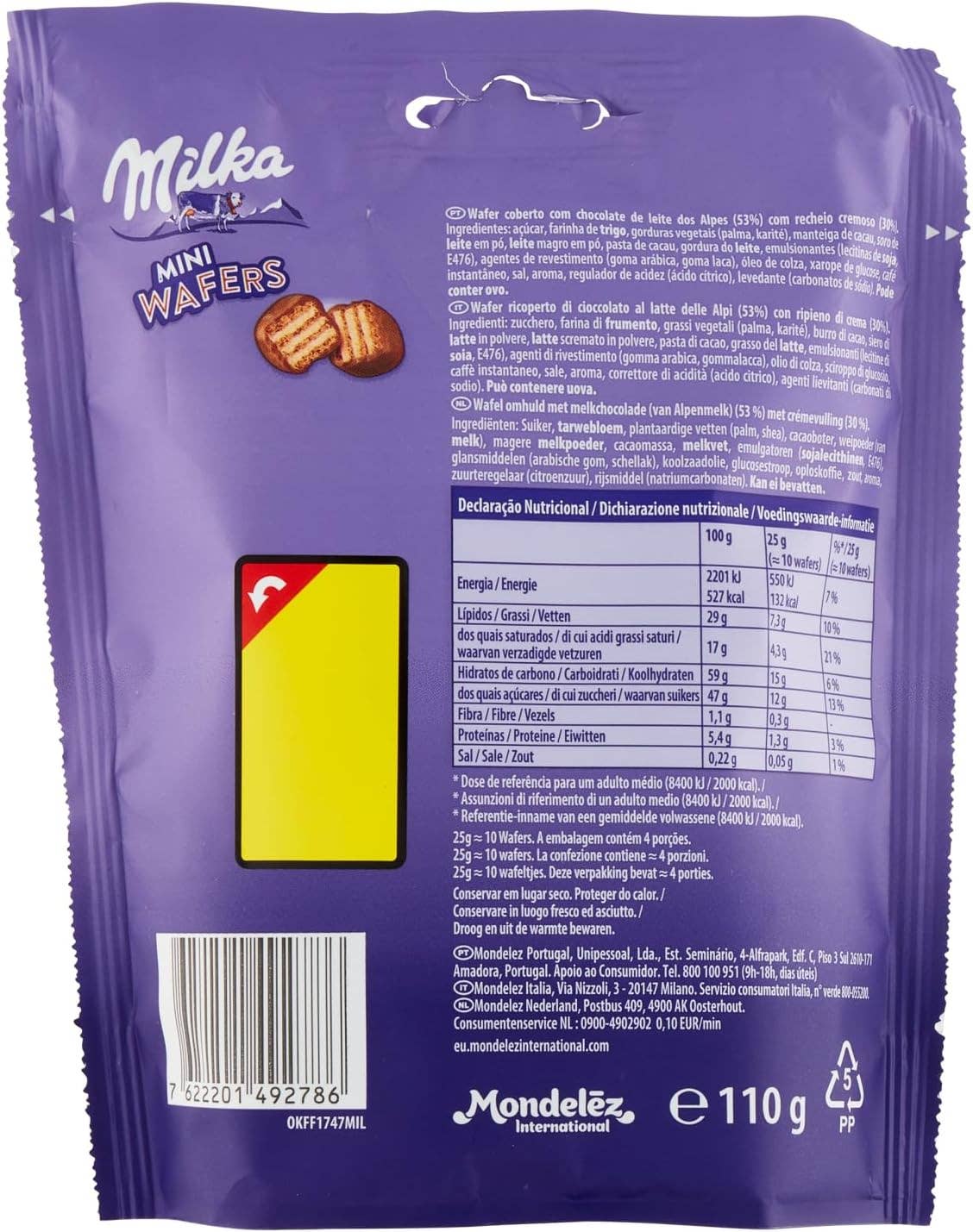 Milka Chocolate Mini Wafers-Imported from Europe