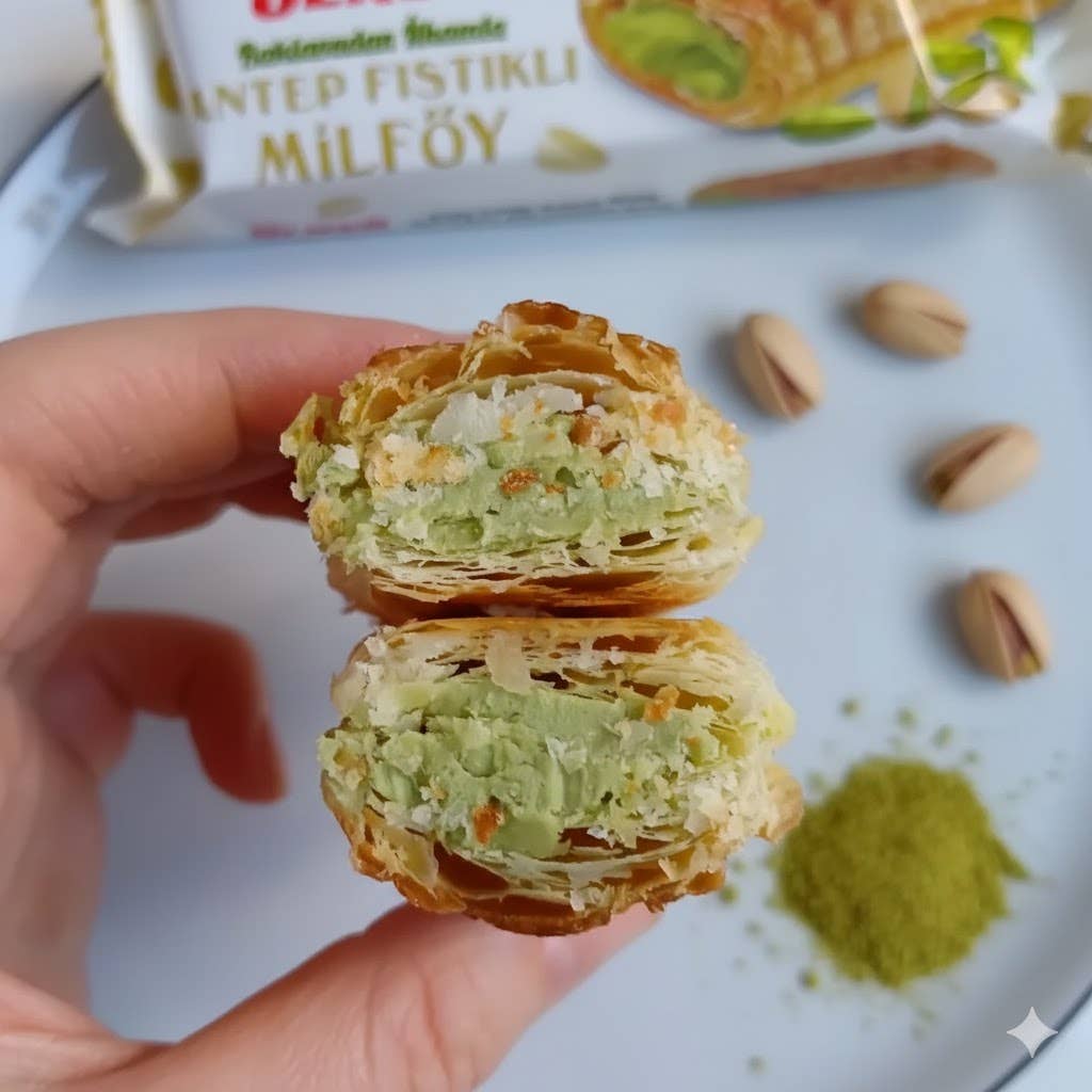 Pistachio Cream Puff Pastry Bar Ulker Kat Kat Halal
