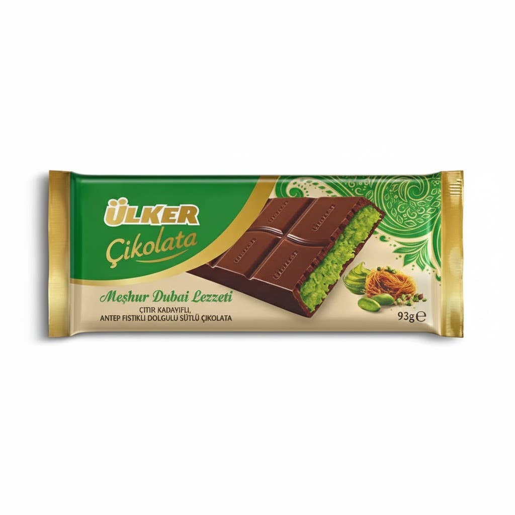 Dubai Chocolate Bar 93g Ulker Pistachio Turkish